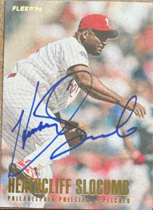 Heathcliff Slocumb Autographed 1996 Fleer #508