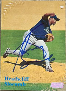 Heathcliff Slocumb Autographed 1998 Stadium Club #41