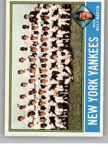 1976 Topps #17 New York Yankees/Billy Martin MG CL VG New York Yankees 