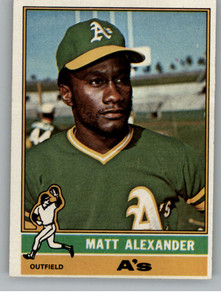 1976 Topps #382 Matt Alexander VG RC Rookie Oakland Athletics 