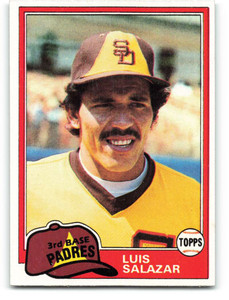 1981 Topps #309 Luis Salazar VG RC Rookie San Diego Padres 
