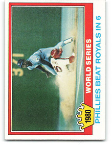 1981 Topps #403 1980 World Series VG Kansas City Royals/Philadelphia Phillies 
