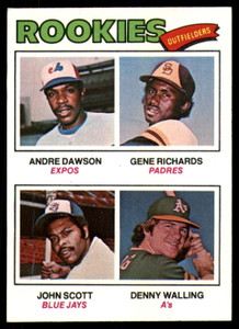 SOLD 86656 1977 Topps #473 Andre Dawson/Gene Richards/John Scott/Denny Walling Rookie Outfielders VG RC Rookie Montreal Expos/San D