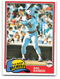 1981 Topps #623 Sal Bando VG Milwaukee Brewers 