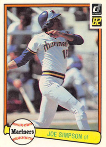 1982 Donruss #55 Joe Simpson VG Seattle Mariners 