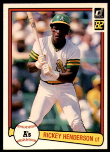 SOLD 29332 1982 Donruss #113 Rickey Henderson VG Oakland Athletics 