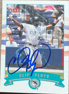 Cliff Floyd Autographed 2002 Fleer #116