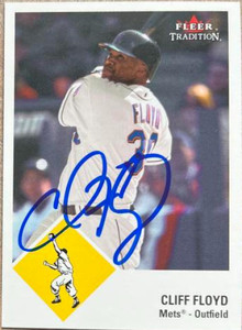 Cliff Floyd Autographed 2003 Fleer Tradition Update #U58