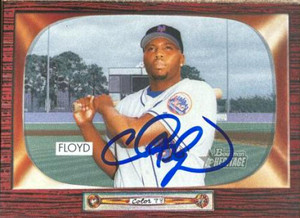 Cliff Floyd Autographed 2004 Bowman Heritage #148