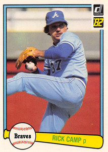 1982 Donruss #223 Rick Camp VG Atlanta Braves 