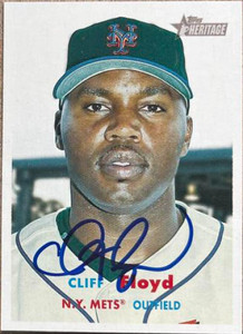 Cliff Floyd Autographed 2006 Topps Heritage #160