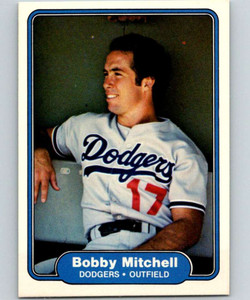 1982 Fleer #14 Bobby Mitchell VG RC Rookie Los Angeles Dodgers 