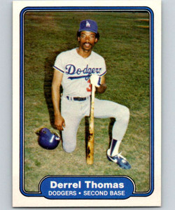 1982 Fleer #26 Derrel Thomas VG Los Angeles Dodgers 