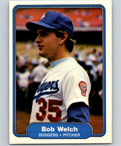 1982 Fleer #28 Bob Welch VG Los Angeles Dodgers 