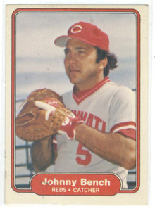 1982 Fleer #57 Johnny Bench VG Cincinnati Reds 