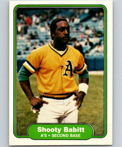 1982 Fleer #86 Shooty Babitt VG RC Rookie Oakland Athletics 