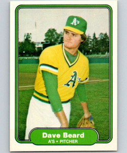 1982 Fleer #87 Dave Beard VG Oakland Athletics 