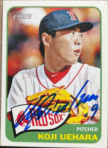 Koji Uehara Autographed 2014 Topps Heritage #257