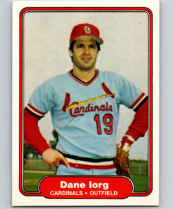 SOLD 81365 1982 Fleer #116 Dane Iorg VG St. Louis Cardinals 