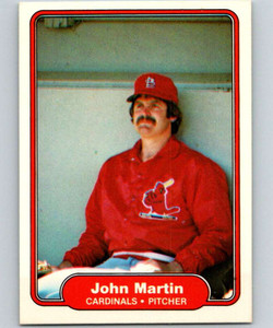 1982 Fleer #121 John Martin VG RC Rookie St. Louis Cardinals 