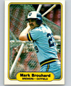 1982 Fleer #135 Mark Brouhard VG RC Rookie Milwaukee Brewers 