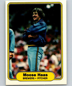 SOLD 81392 1982 Fleer #143 Moose Haas VG Milwaukee Brewers 