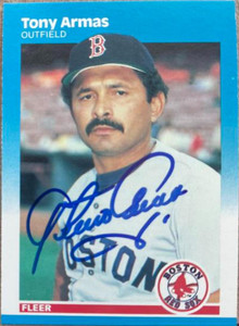 Tony Armas Autographed 1987 Fleer #26