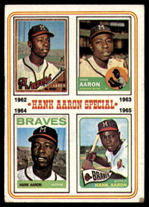1974 Topps #4 Hank Aaron 1962-65 VG Milwaukee Braves 