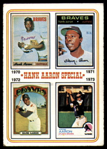 1974 Topps #6 Hank Aaron 1970-73 VG Atlanta Braves 