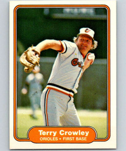 1982 Fleer #160 Terry Crowley VG Baltimore Orioles 