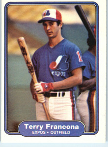 1982 Fleer #188 Terry Francona VG RC Rookie Montreal Expos 