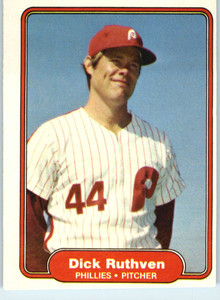1982 Fleer #257 Dick Ruthven VG Philadelphia Phillies 