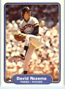 1982 Fleer #279 Dave Rozema VG Detroit Tigers 
