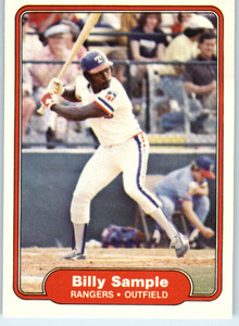 1982 Fleer #330 Billy Sample VG Texas Rangers 