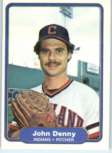 1982 Fleer #363 John Denny VG Cleveland Indians 
