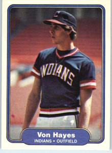 1982 Fleer #371 Von Hayes VG RC Rookie Cleveland Indians 