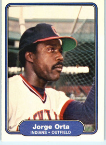 1982 Fleer #376 Jorge Orta VG Cleveland Indians 