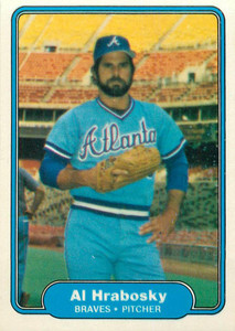 1982 Fleer #438b Al Hrabosky ERR VG Atlanta Braves 