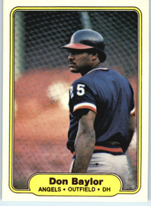 1982 Fleer #451 Don Baylor VG California Angels 