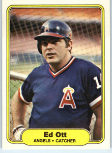 1982 Fleer #470 Ed Ott VG California Angels 