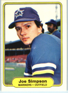 1982 Fleer #518 Joe Simpson VG Seattle Mariners 