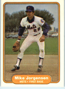 1982 Fleer #529 Mike Jorgensen VG New York Mets 