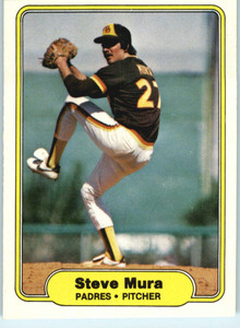 SOLD 81833 1982 Fleer #578 Steve Mura VG San Diego Padres 
