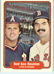1982 Fleer #642 Fred Lynn/Dwight Evans Red Sox Reunion VG Boston Red Sox 