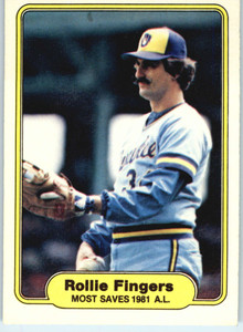 1982 Fleer #644 Rollie Fingers Most Saves VG Milwaukee Brewers 