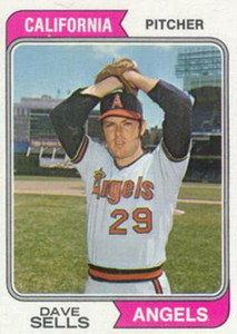 1974 Topps #37 Dave Sells VG RC Rookie California Angels 