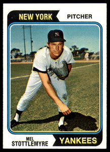 SOLD 98257 1974 Topps #44 Mel Stottlemyre VG New York Yankees 