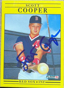 Scott Cooper Autographed 1991 Fleer #91