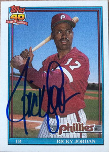Ricky Jordan Autographed 1991 Topps #712