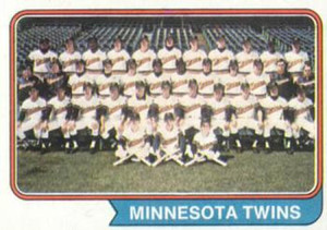 1974 Topps #74 Twins Team VG Minnesota Twins 